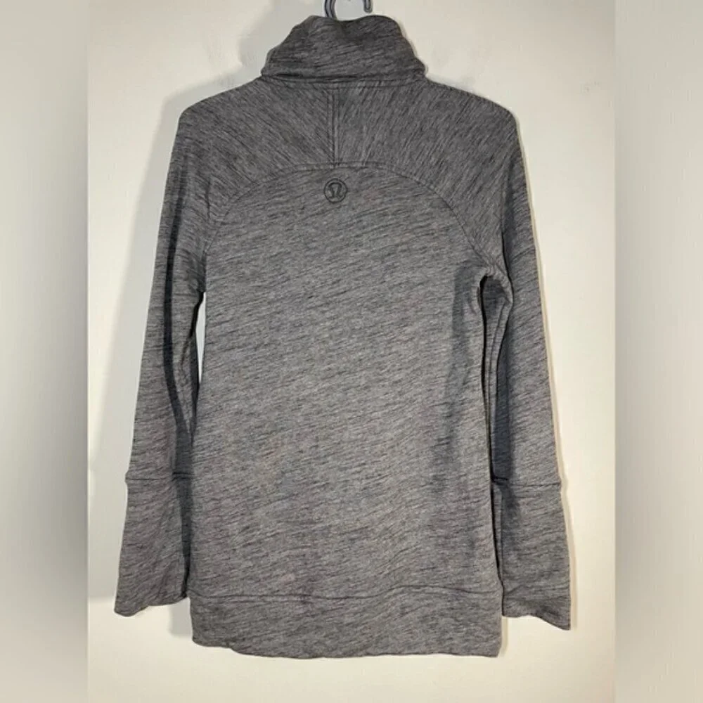 Lululemon To You Tunic Pullover Heathered Core Dark Grey size 2
